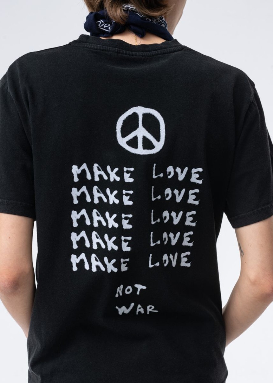 Clothing Carne Bollente | Make Love Not War — Washed Black